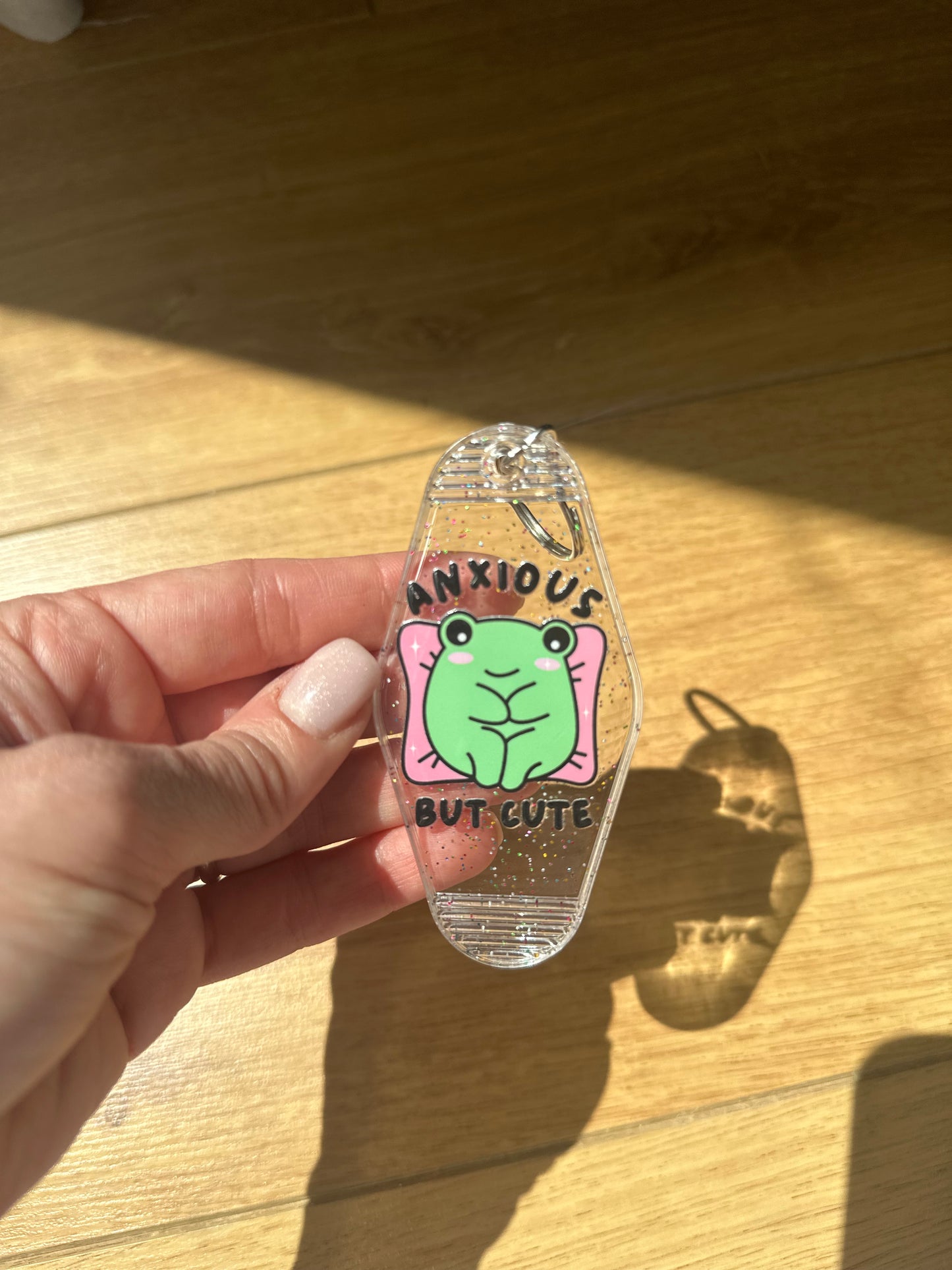 Anxious But Cute Keyring