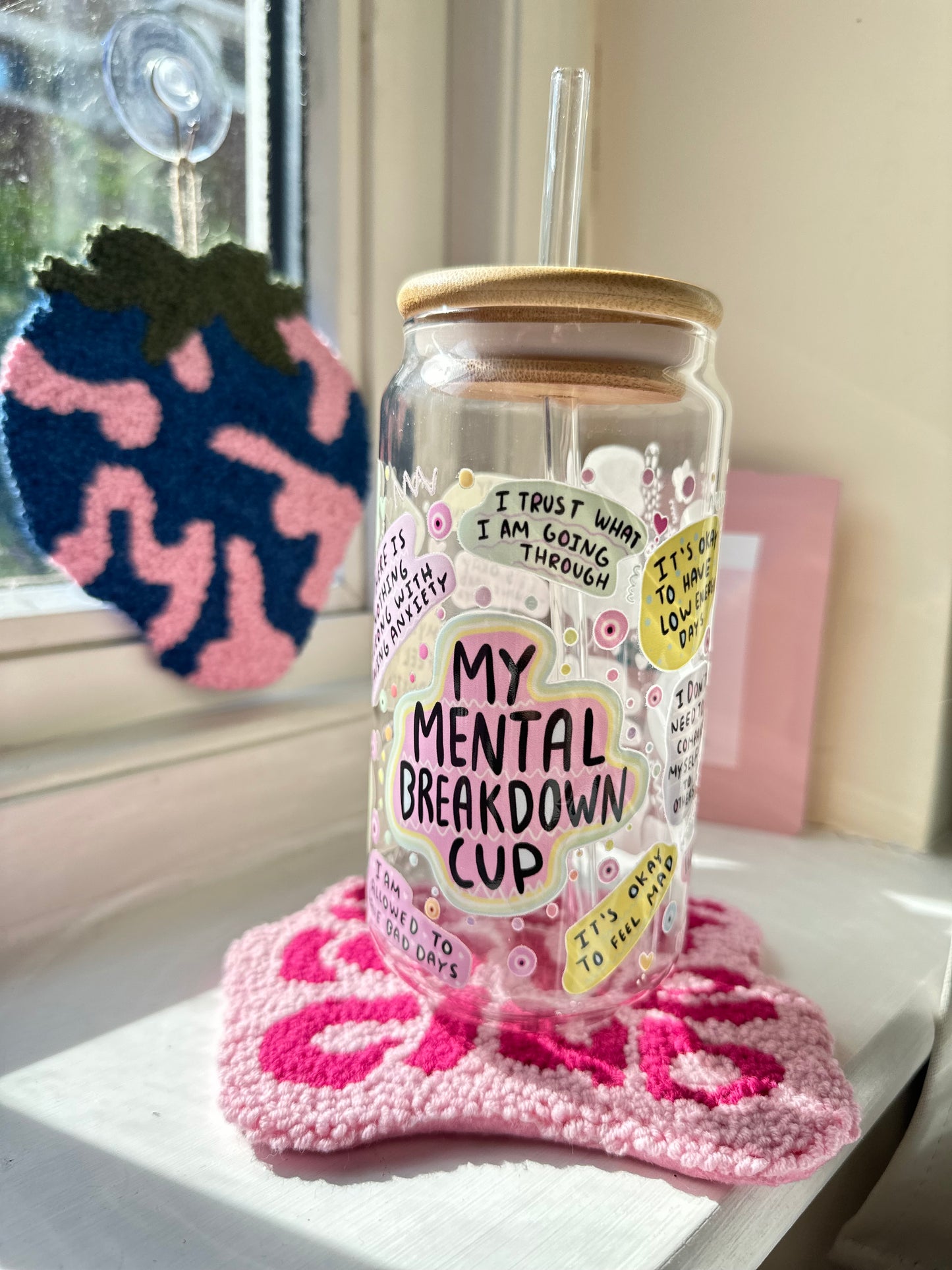 Mental Breakdown Glass Cup