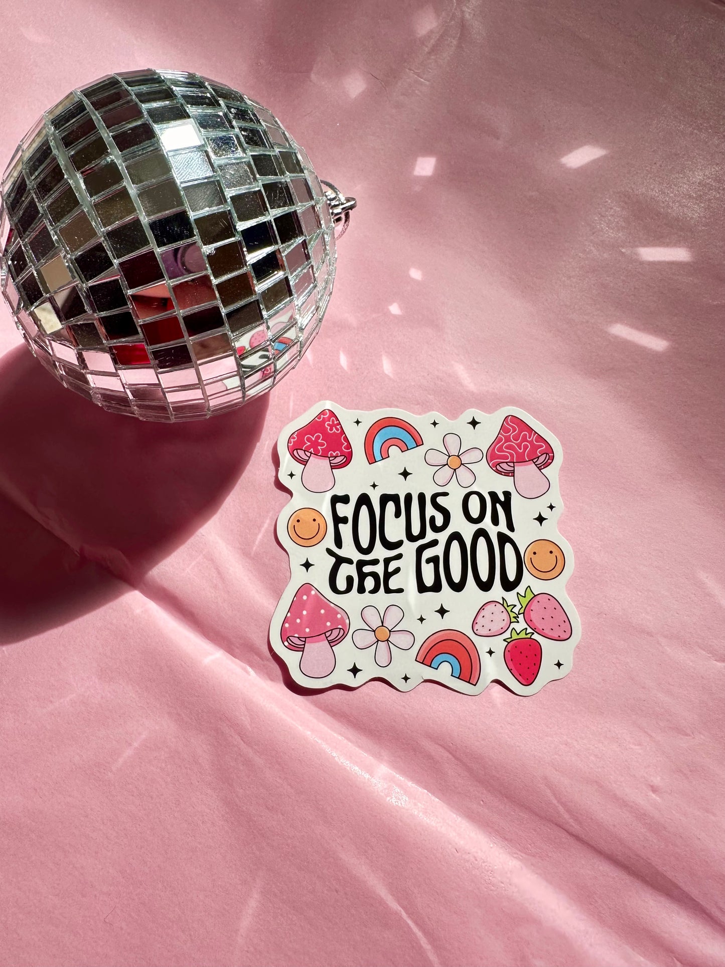 Focus on the good sticker