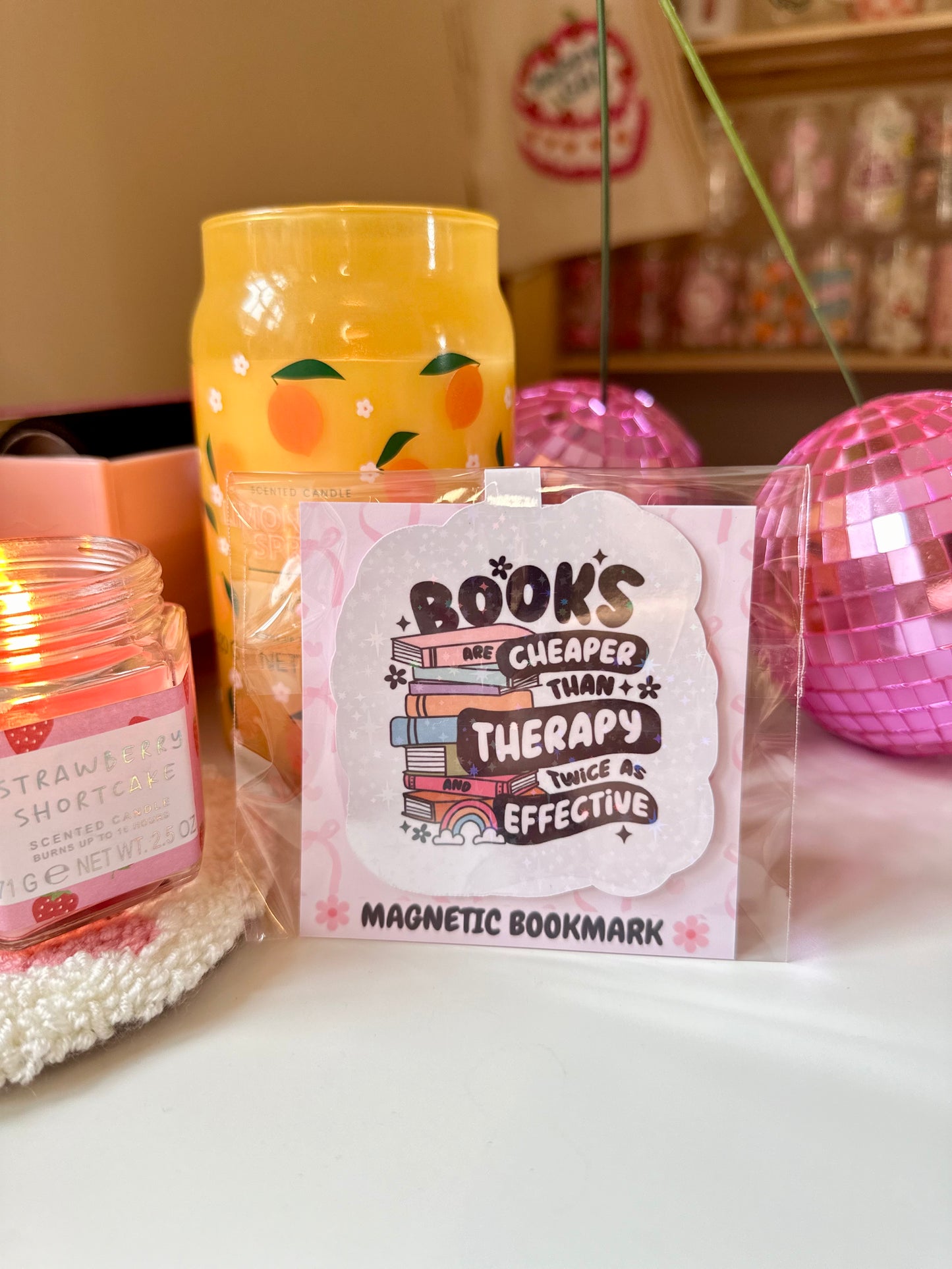 Books Cheaper Than Therapy Magnetic Bookmark