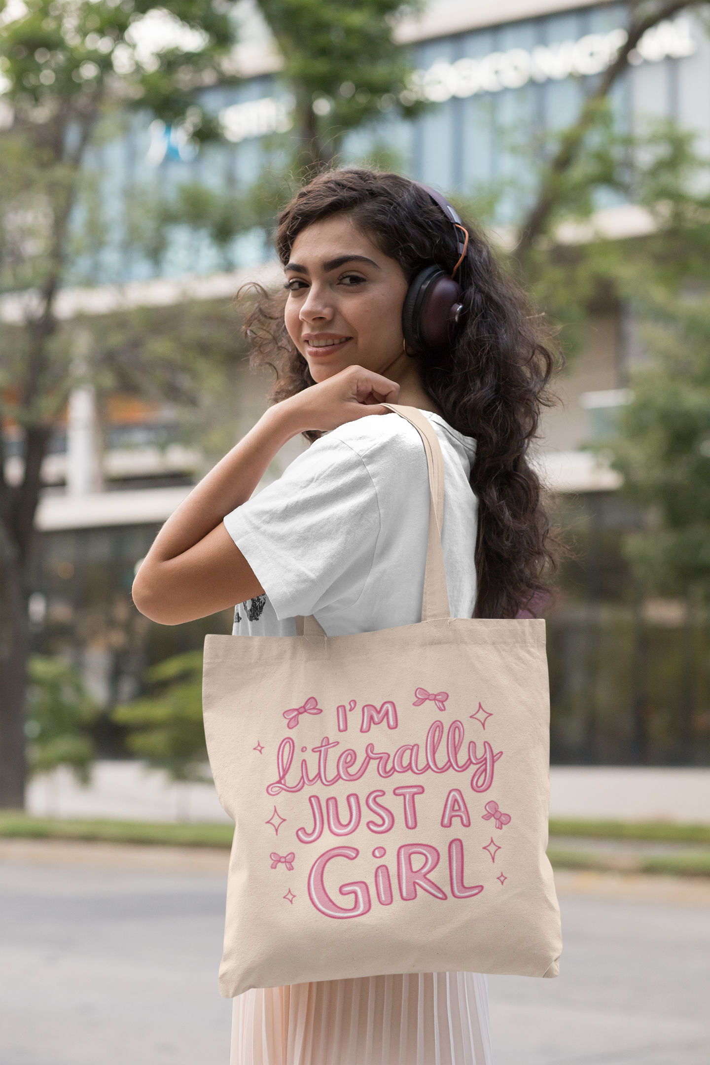Just a Girl Tote Bag 💖