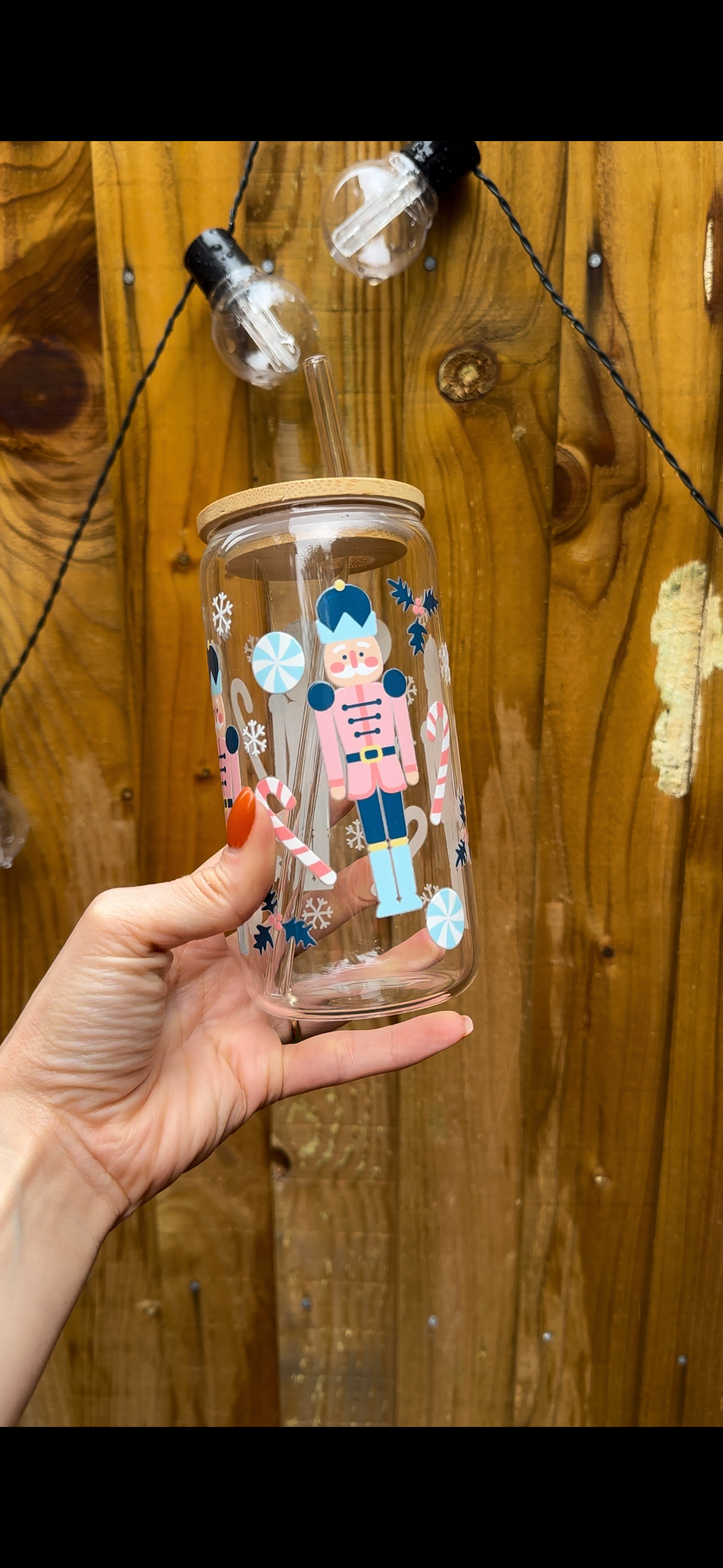 Nutcracker Glass Cup