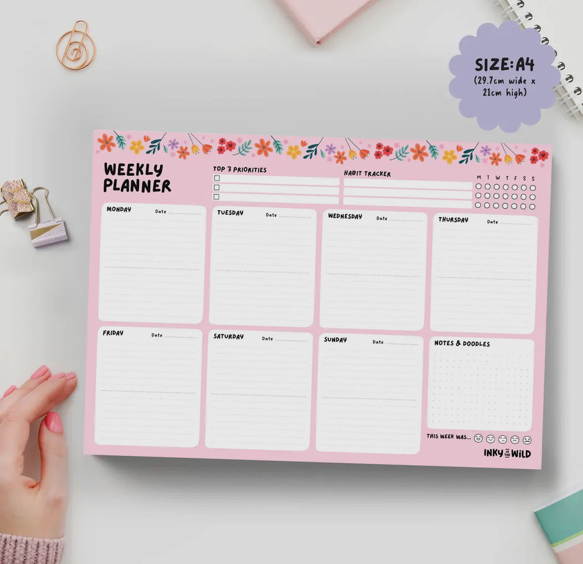 Floral Weekly Planner