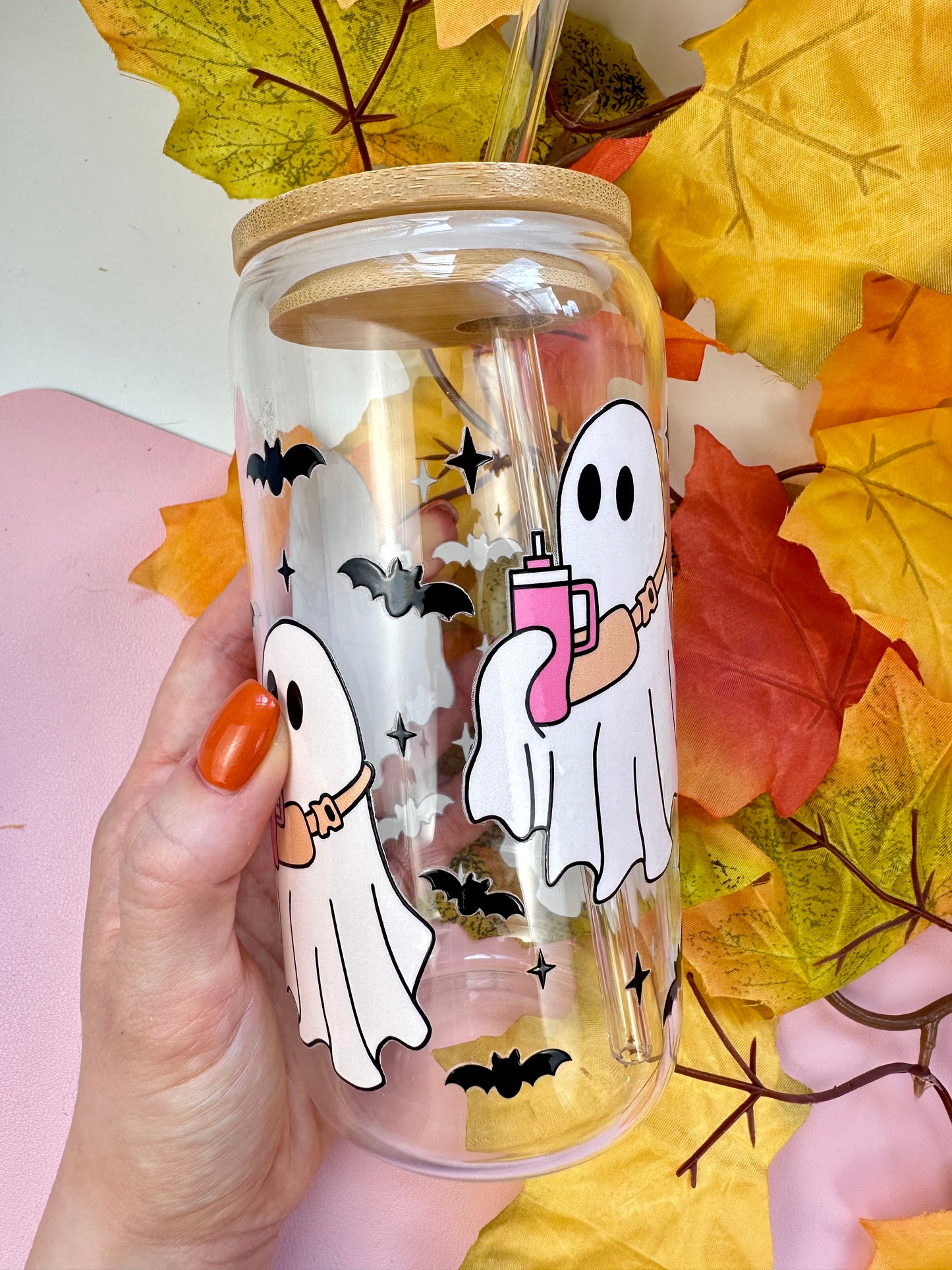 Girly Ghostie Glass Cup