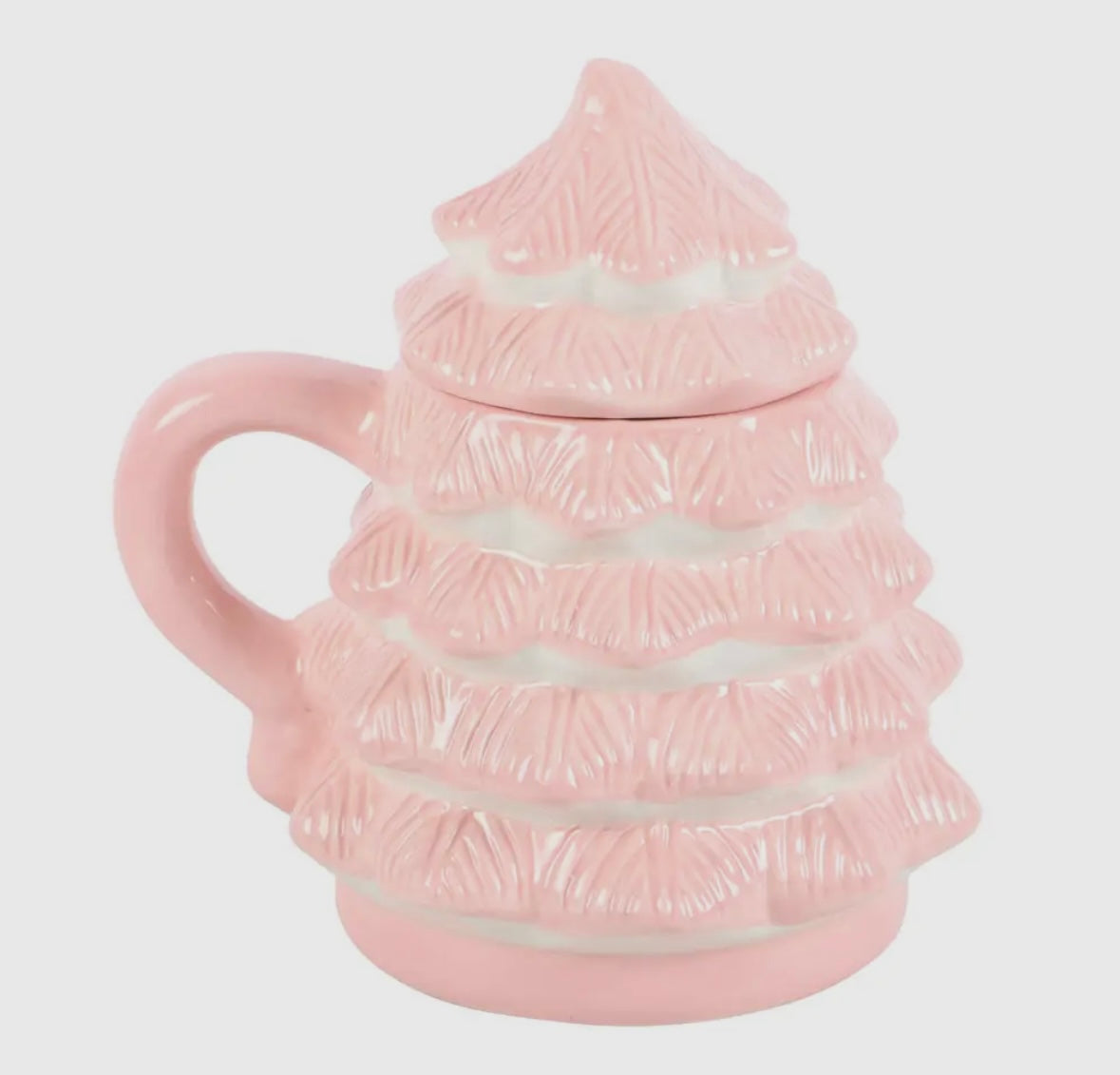 Pink Christmas Tree Shaped Mug