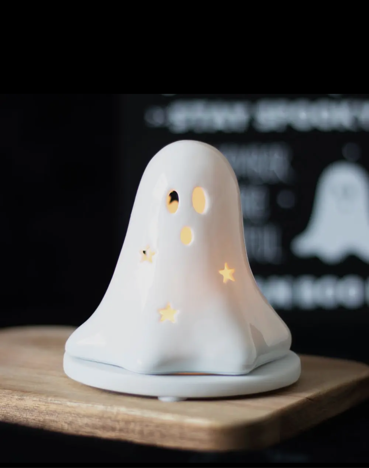 Ghost Tealight and Incense Cone Holder