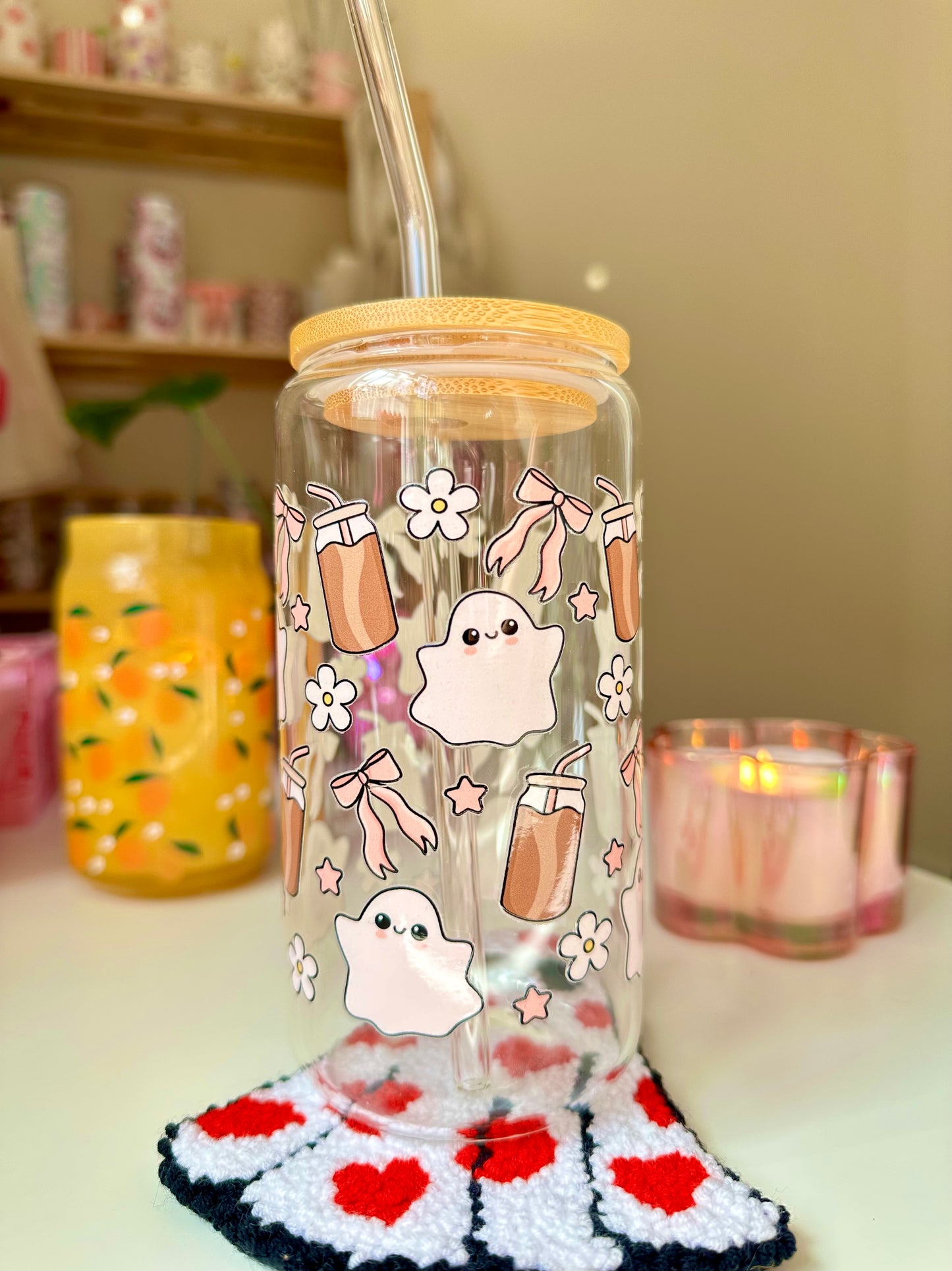 Cute Girly Ghost Cup