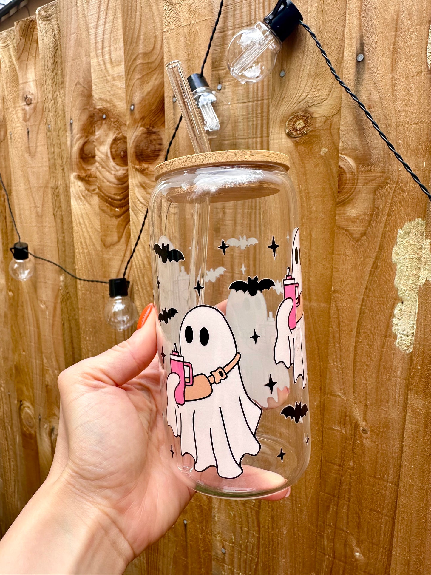 Girly Ghostie Glass Cup