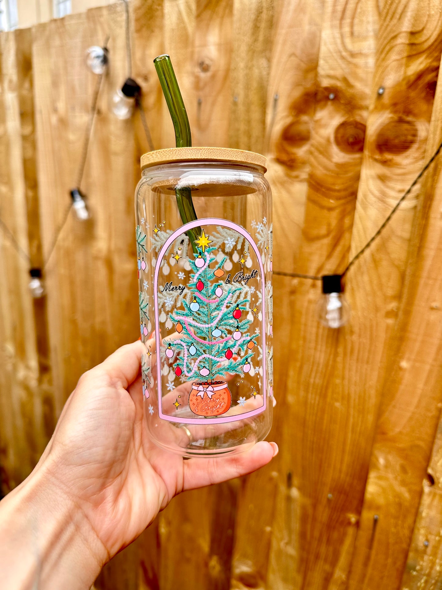 Christmas Tree Glass Cup