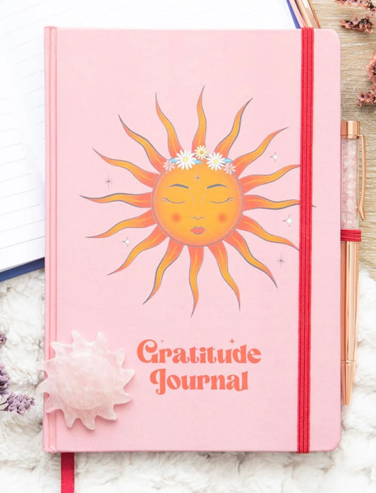 The Sun Gratitude Journal with Rose Quartz Pen