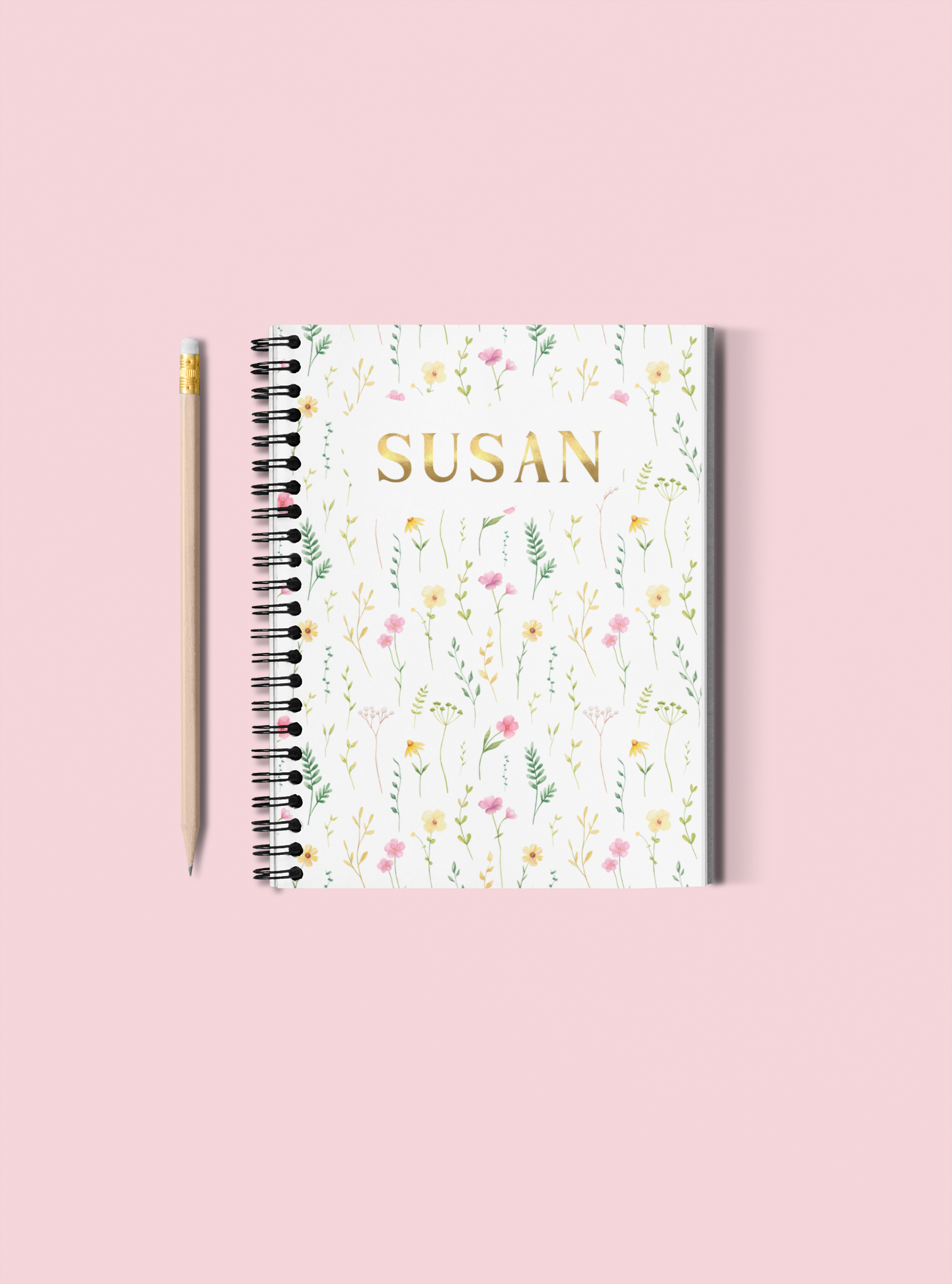 Personalised Floral Notebook